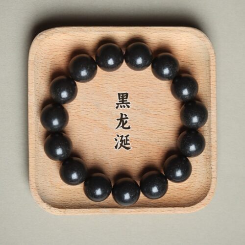 Black Dragon's Ambergris Bead Bracelet - Exotic Fragrant Jewelry for Luxury & Spiritual Elegance