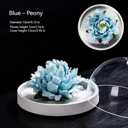 A blue ceramic flower diffuser that combines beauty and functionality, suitable for various decoration scenarios.