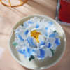 Lake blue and white ceramic flower diffuser, 非遗 craft for aromatherapy & decor