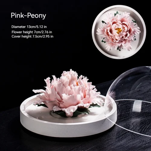 A pink ceramic flower diffuser that combines beauty and functionality, suitable for various decoration scenarios.
