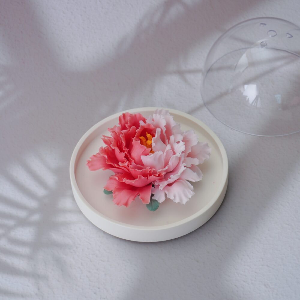 Erqiao peony Ceramic Flower Diffuser & Incense stick Holder - Image 3