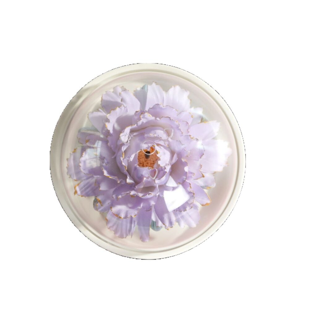Gradient Purple Ceramic Flower Diffuser with Gold Rim –非遗 Incense Stick Holder & Essential Oil Diffuser - Image 6